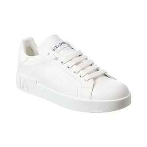 Dolce & Gabbana Portofino Leather Sneaker, White